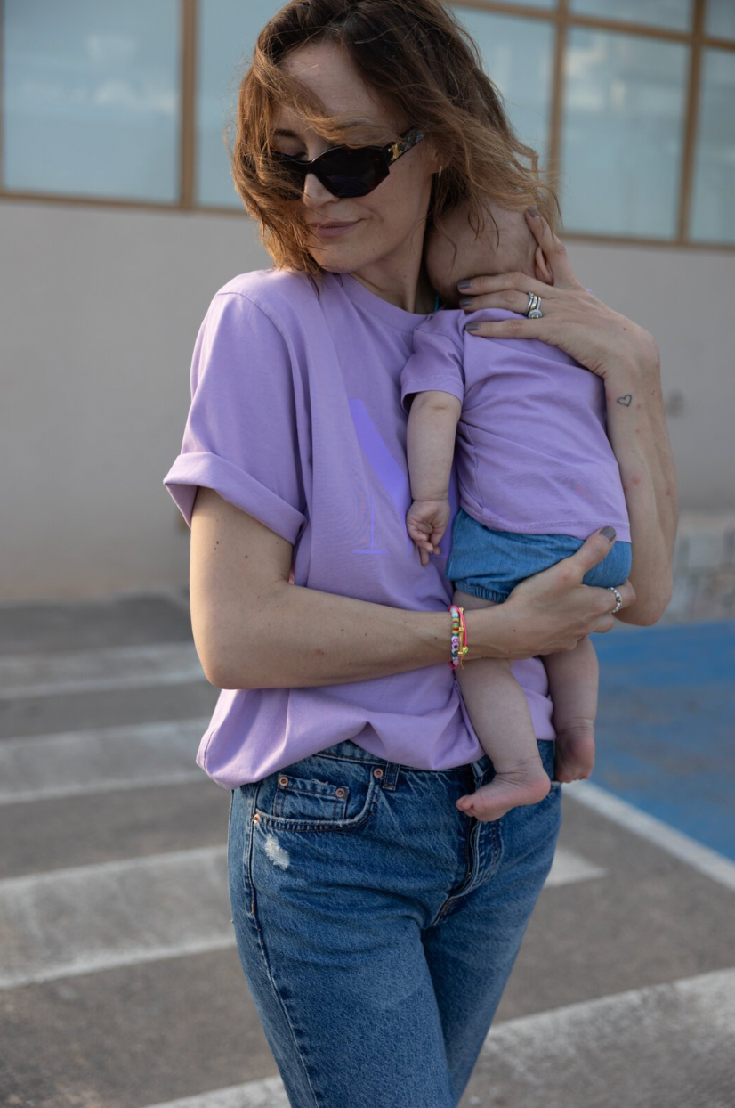 T-Shirt - ME + MINI ME Violett Partnerlook