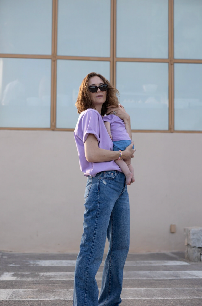 T-Shirt - ME + MINI ME Violett Partnerlook