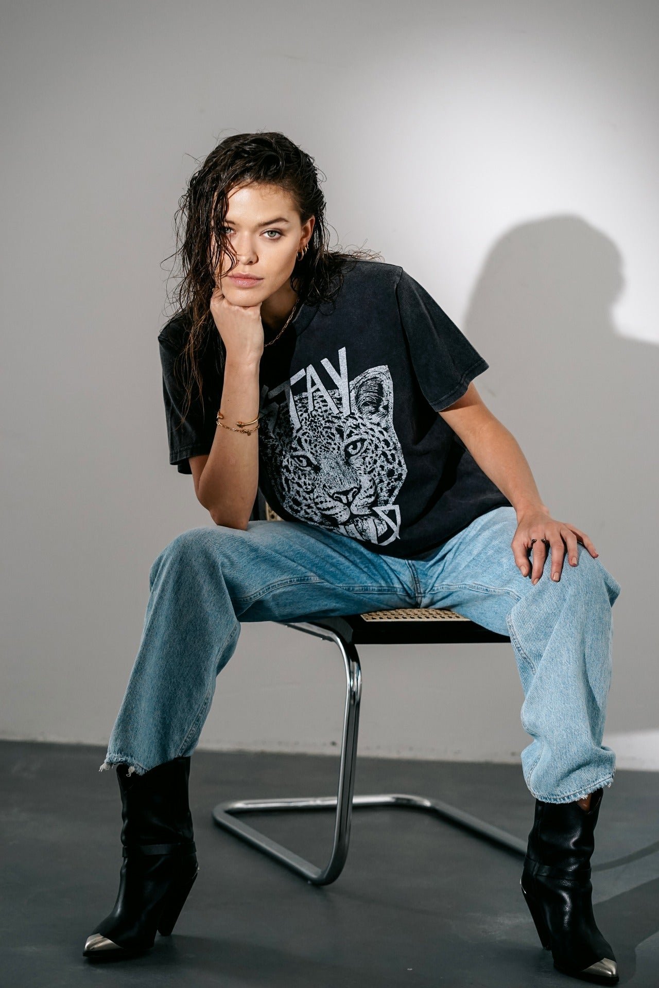 Stay Wild T-Shirt - vintage schwarz