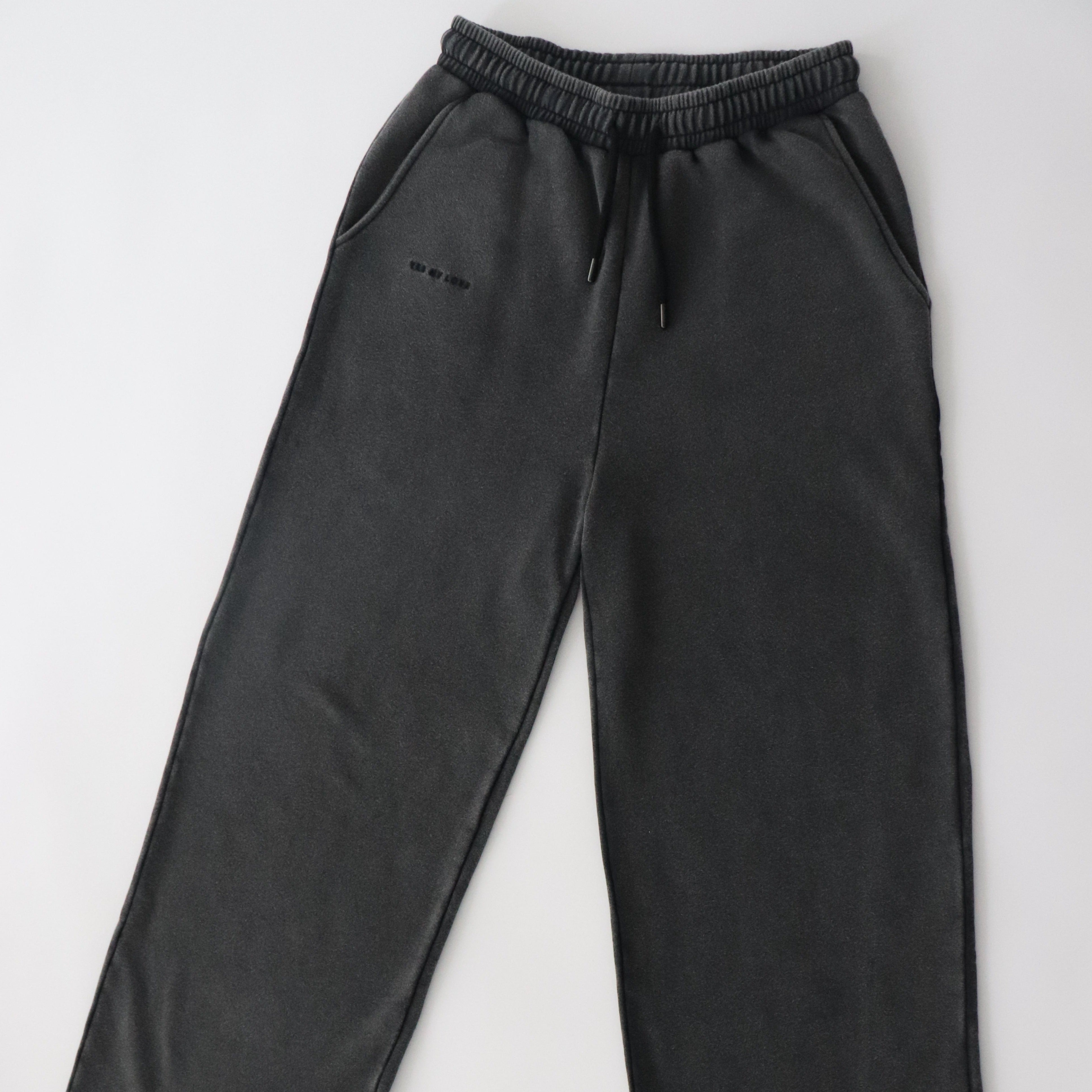 Sweatpants - gerades Bein - Vintage schwarz
