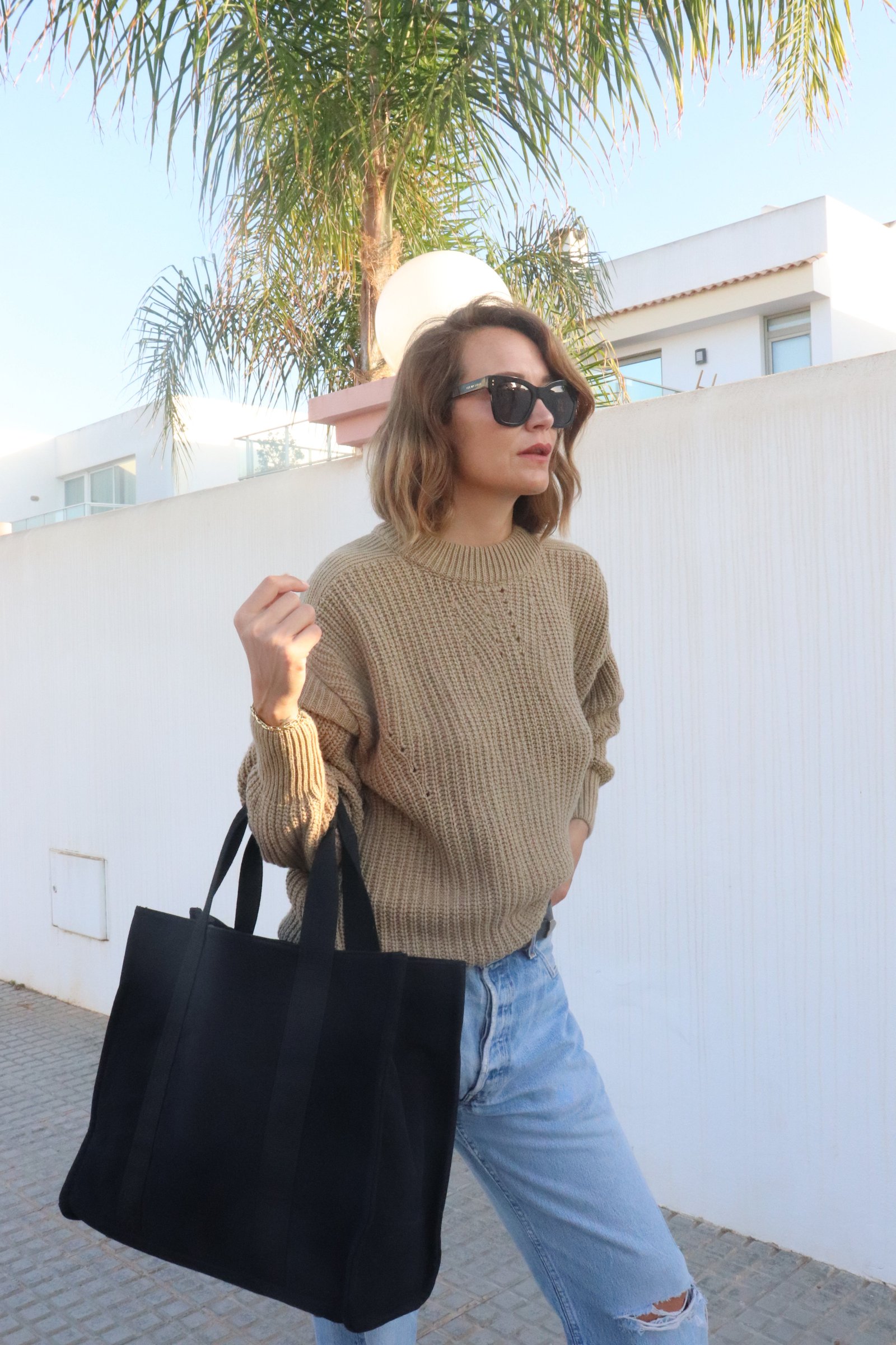 Strickpullover Olive