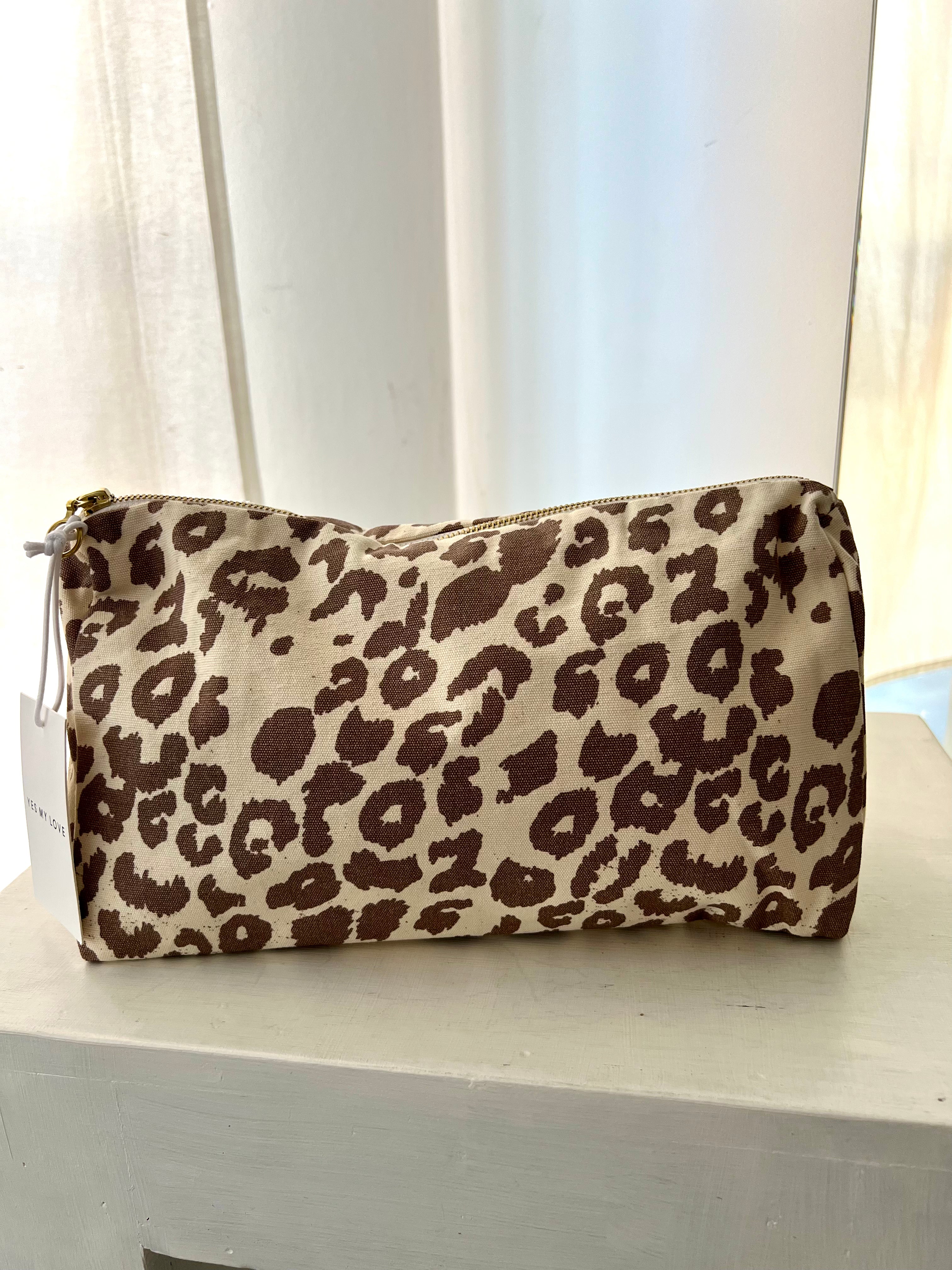 Leo Kosmetik Bag Large - Black/Cream