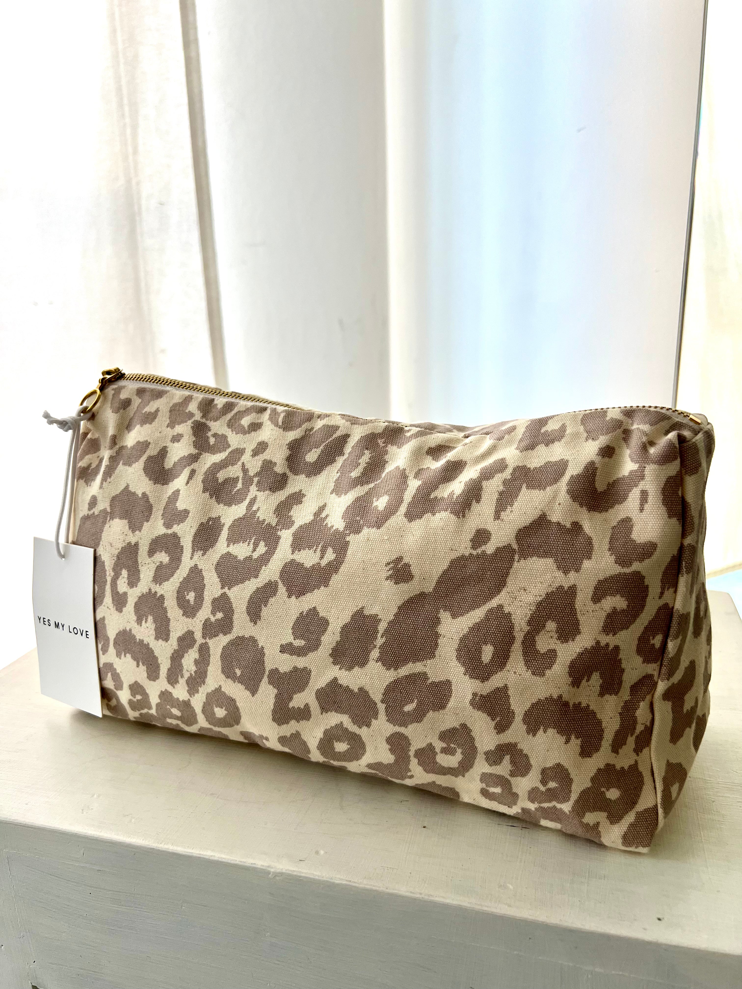 Leo Kosmetik Bag Large - Black/Cream