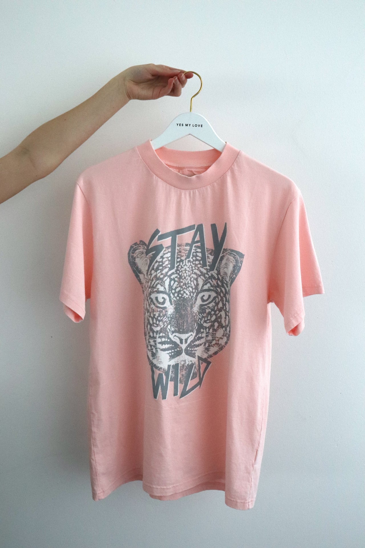 Stay Wild T-Shirt - light rose