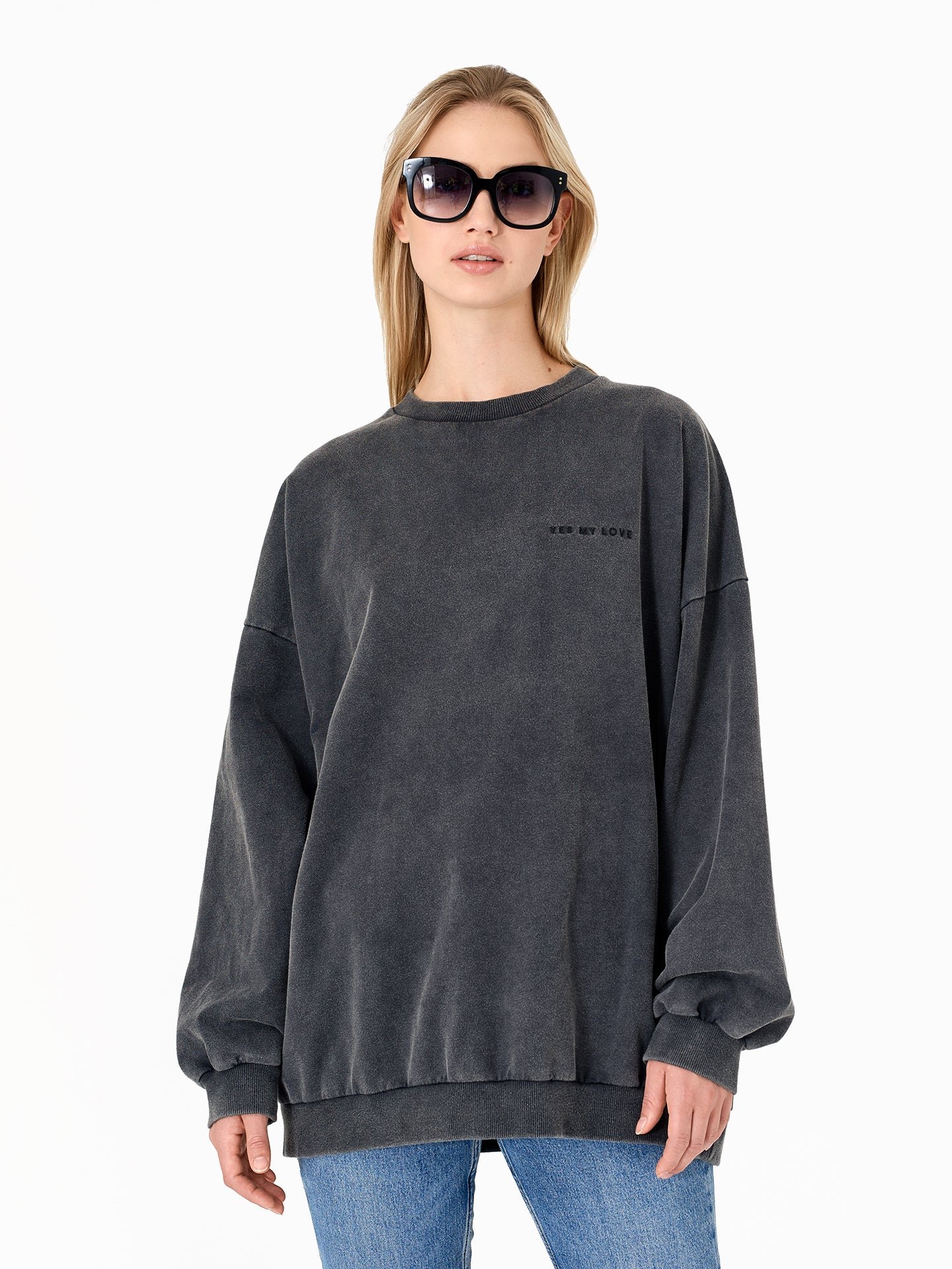 Long Sweater - Vintage Schwarz