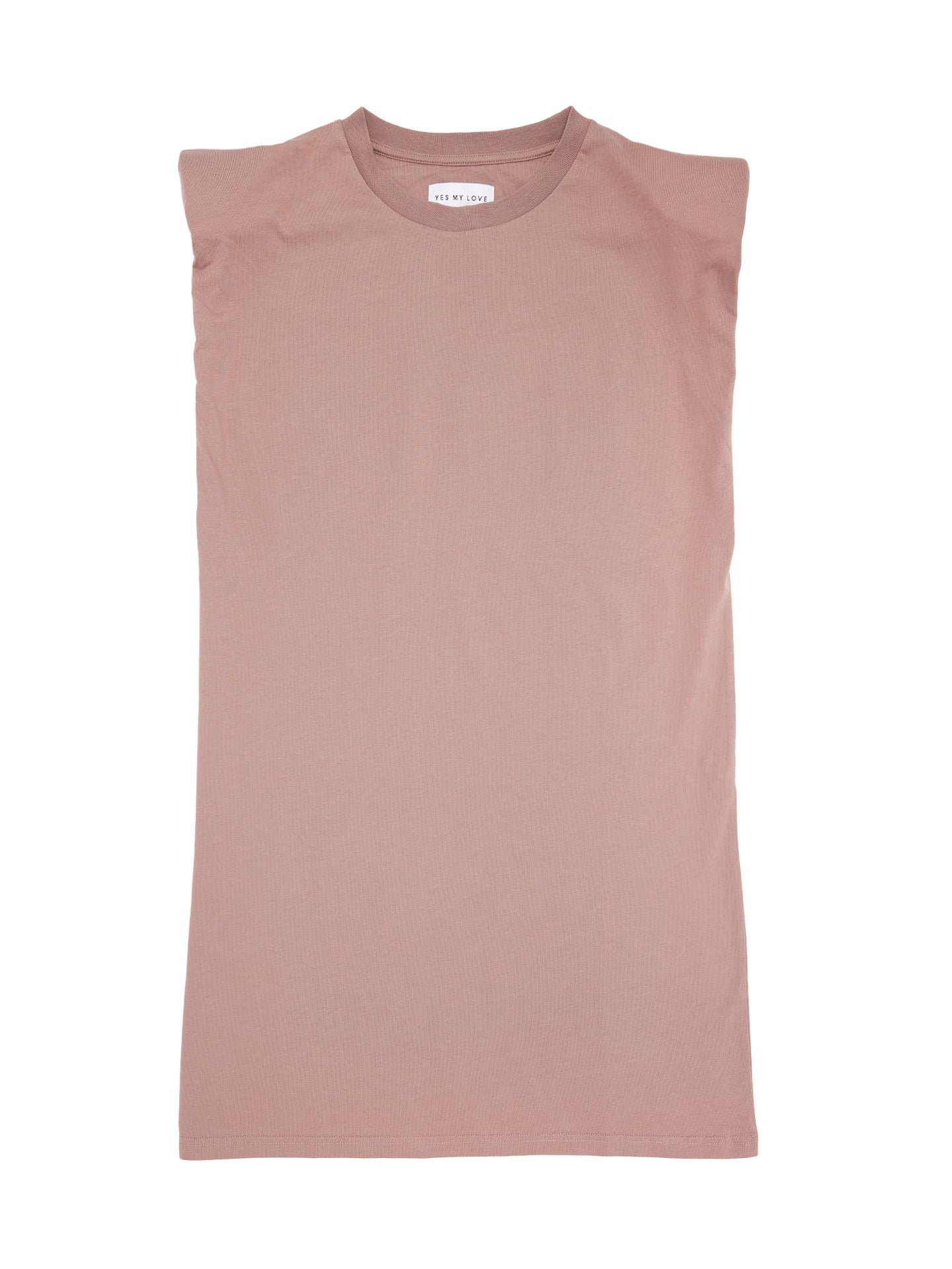 T-Shirt Kleid mit Schulterpolstern - Mauve