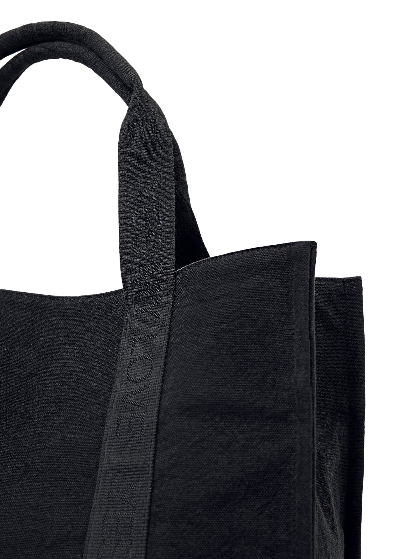 Black cotton outlet shopper