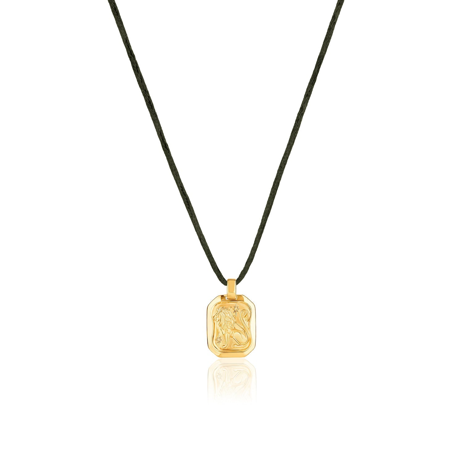 Leo Pendant Zodiac Birthstone Necklace in Gold